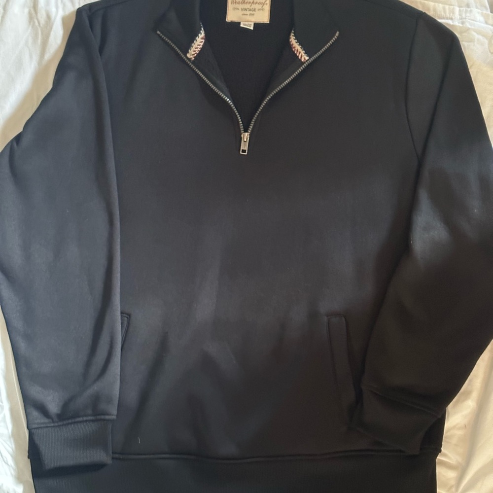 Weatherproof Black Zip Up Sweater